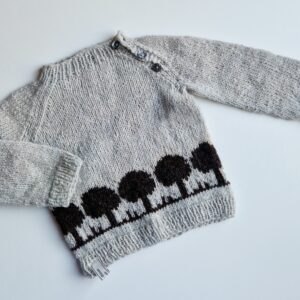 HANDGJORD tröja ull ca 74 (68-74)