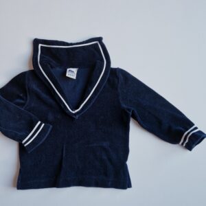VINTAGE 80s 90s sjömanströja velour 80