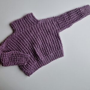 HANDGJORD stickad tröja 92-98