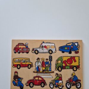 VINTAGE träpussel fordon