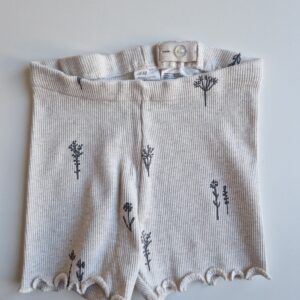 H&M biker pants ribbade blommor 86