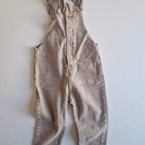 ZARA hängselbyxor beige 92
