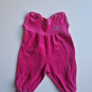 VINTAGE sparkdräkt velour rosa mest 68