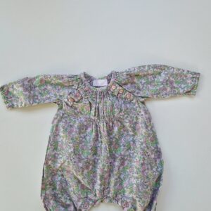 VINTAGE NEW BORN blommig romper ca 50-56