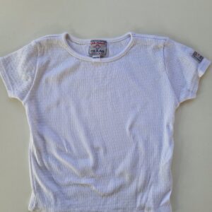 VINTAGE TEXAS ribbad topp vit 110-116 mini-defekt