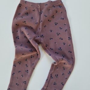 ZARA leggings våfflade blommiga 104