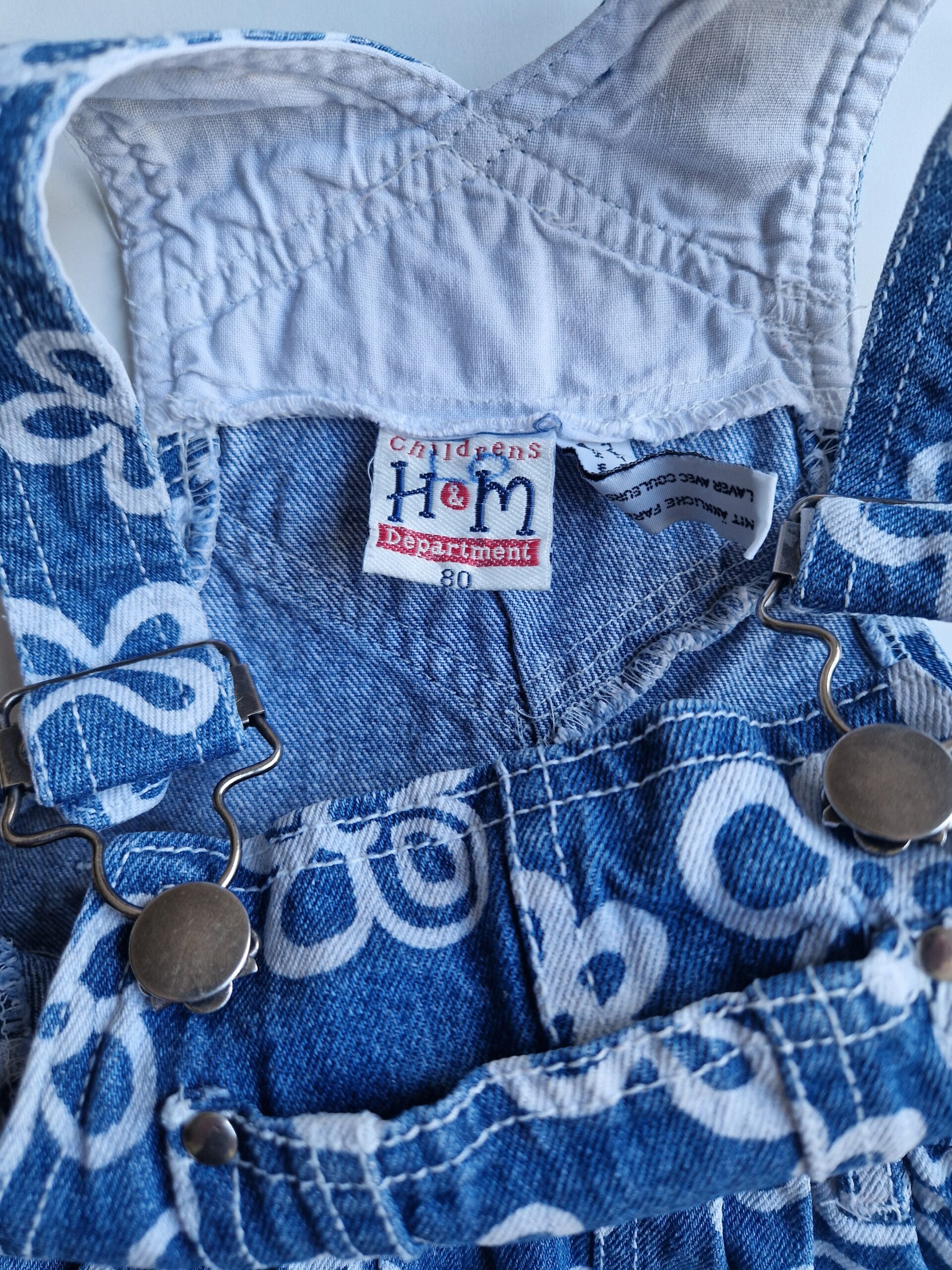 VINTAGE H&M blommig denimklänning 80 - Bild 2