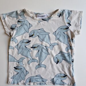 MINI RODINI t-shirt delfiner minidefekt 80–86