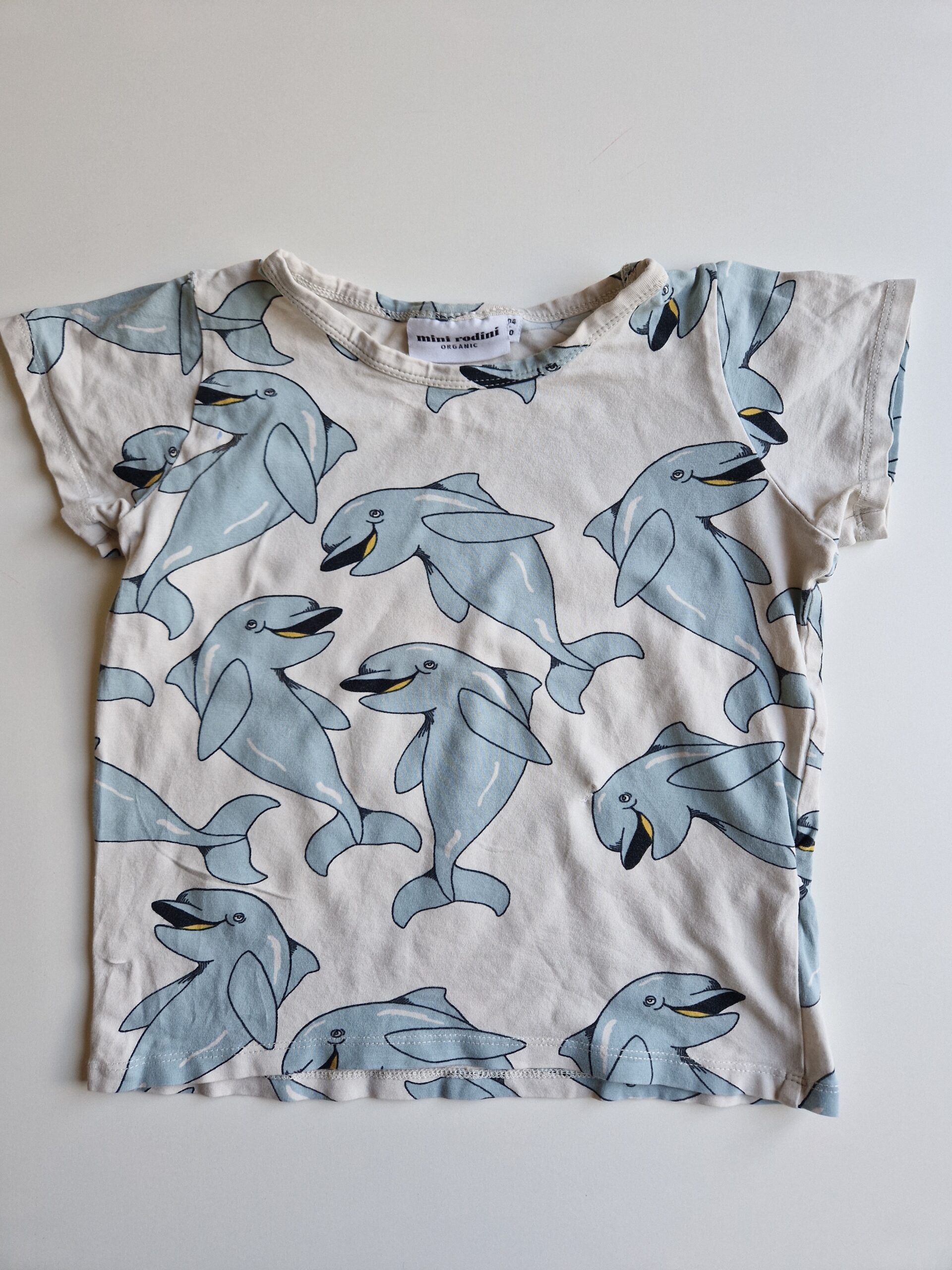 MINI RODINI t-shirt delfiner minidefekt 80–86