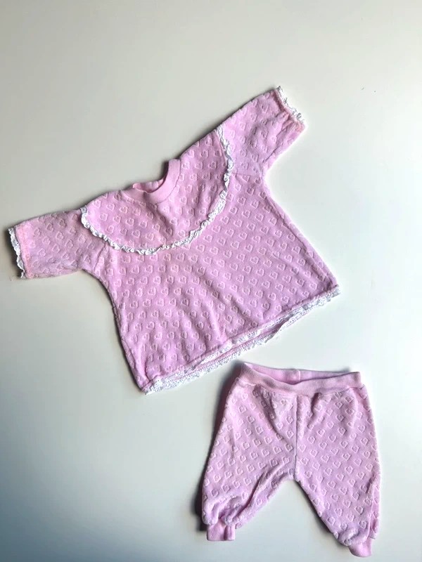 VINTAGE velourset rosa 56–62