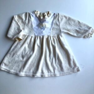 VINTAGE velourklänning gul 86