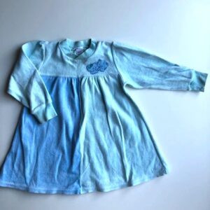 VINTAGE ÅHLÉNS velourklänning blå 86–92