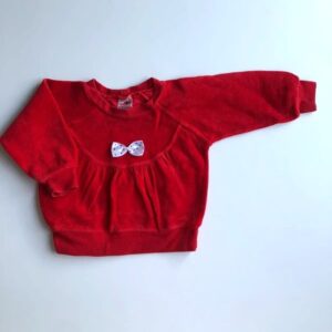 VINTAGE velourtröja röd 68