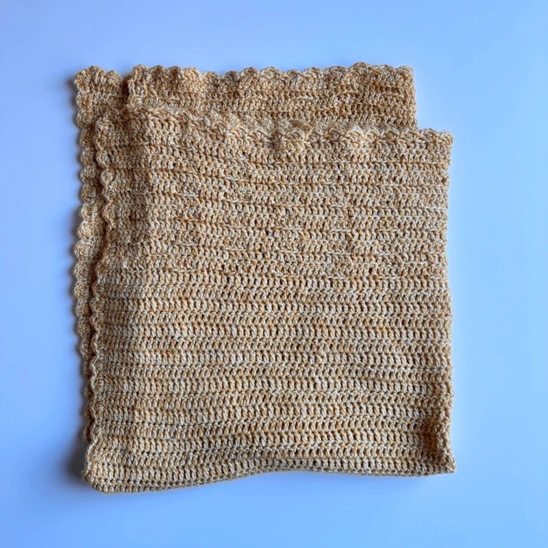 HANDGJORD virkad ull babyfilt 70 gånger 80 cm