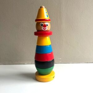 BRIO stapelfigur clown trä vintage