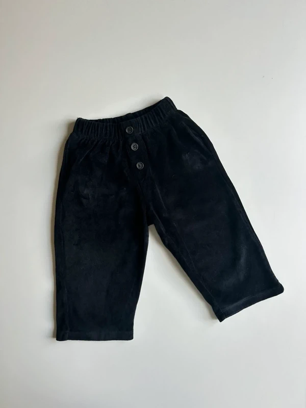 ZARA velourbyxor svarta 98