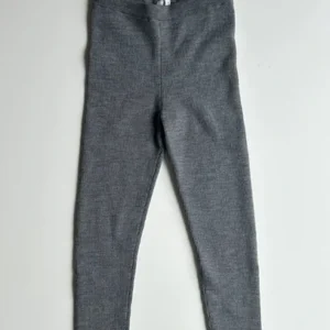 ARKET grå ribbade leggings ull 122–128