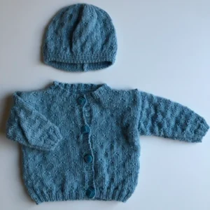 HANDSTICKAT set kofta och mössa 62–68