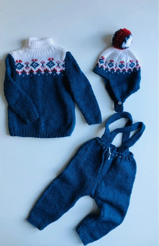 VINTAGE handstickat set 80–86