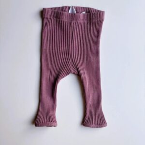 ZARA ribbade leggings gammelrosa 74